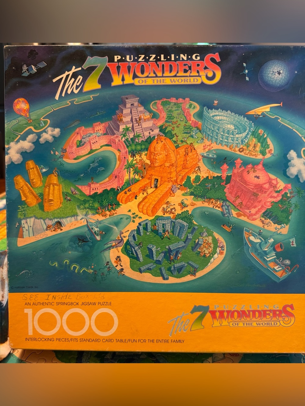 Vintage 1988 Springbok Puzzle 7 Puzzling Wonders of the World 1000 Pc
